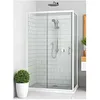Image de Paroi coulissante ROTH EQUI EICL2 120x190 cm verre clair 5 mm profilÃ© blanc
