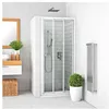Image de Porte coulissante 3 volets ROTH Equi EICL310019VPE 1000x1900 mm argent poli verre clair