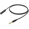 Image de AKASHI Cable Audio Stereo Jack / Jack - 35Mm Male/Femelle - Noir 1 Metre