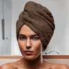 Image de Serviette De Bain Pour La TÃªte En Coton 24x62 Cm Lagune Brun, Par Soleil D'ocre