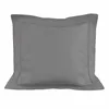 Image de Taie D'oreiller En Coton 63x63 Cm Percale Gris, Par Soleil D'ocre