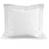 Image de Taie d'oreiller en coton 57 fils 63x63 cm UNI blanc, par Soleil d'ocre