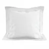 Image de Taie D'oreiller En Coton 57 Fils 63x63 Cm Uni Blanc, Par Soleil D'ocre