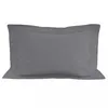 Image de Taie D'oreiller En Coton 57 Fils 50x70 Cm Uni Gris, Par Soleil D'ocre