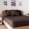 Image de Drap Housse En Coton 160x200 Cm Jersey Brun, Par Soleil D'ocre