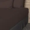 Image de Drap Housse En Coton 57 Fils 200x200 Cm Uni Brun, Par Soleil D'ocre