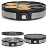 Image de CrÃªpiÃ¨re INOX 2 en 1 33cm anti-adhÃ©sif 1500W Noire Plaque compatible lave-vaisselle