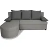 Image de CanapÃ© d'angle convertible rÃ©versible 3 places JEN - Tissu Gris - Style contemporain - L196 x H88 x P159 cm