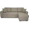 Image de Canapé d'angle convertible réversible 4 places - Tissu beige - L 244 x P 151 x H 90 - HAMILTON - Fabriqué en Ukraine