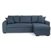 Image de Canapé d'angle convertible réversible - Tissu Bleu - HAMILTON - L 244 x P 151 x H 90 - Fabriqué en Ukraine
