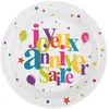 Image de 10 ASSIETTES ANNIVERSAIRE FESTIF COLORÉ