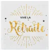 Image de 20 serviettes vive retraite blanc