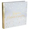 Image de livre or joyeux anniversaire blanc et or
