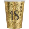 Image de 10 GOBELETS CARTON ÃGE 18 ANS 27CL OR