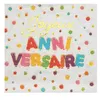 Image de 20 serviettes papier anniversaire 33cm pois colore - 000722600000099