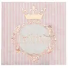 Image de 20 SERVIETTES COURONNE PRINCESSE 25CM ROSE GOLD