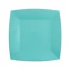 Image de 10 ASSIETTES CARTON BIO CARRÉES 23CM BLEU CIEL