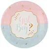 Image de 10 ASSIETTES CARTON BABY GENDER Ø22.5CM BICOLORE