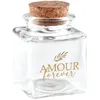 Image de POT VERRE CARRÉ AMOUR OR BOUCHON LIÈGE 4X4X6CM