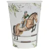 Image de 8 GOBELETS HIPPIQUE CARTON 7.8X9.7CM MULTICOLORE