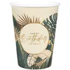 Image de 10 GOBELETS CARTON ANNIVERSAIRE JUNGLE 27CL VERT