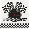 Image de 20 SERVIETTES PAPIER COURSE FORMULE 1 33CM BLANC