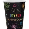 Image de 6 GOBELETS CARTON ANNIVERSAIRE MULTI 27CL NOIR
