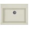 Image de Stradour evier cuisine a encastrer 1 bac sans égouttoir hexo - résine - 66 x 50 cm - blanc
