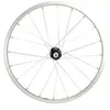 Image de Roue vtt 20 av ecrou axe plein jante argent mach1 m110. moyeu alu 28t
