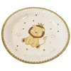 Image de 6 ASSIETTES CARTON LION COURONNÉ 18 CM