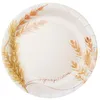 Image de 8 ASSIETTES CARTON ÉPIS DE BLÉ 23CM BLANC
