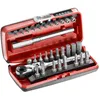 Image de Coffret d'embouts de vissage 1/4'' avec clÃ© Ã  cliquet FACOM R.180J31PB (31 piÃ¨ces)