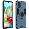 Image de Avizar Coque pour Samsung Galaxy A51 Bi-matière Bague Support Vidéo Bleu Gris