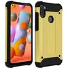 Image de Avizar Coque pour Samsung Galaxy A11 Design Relief Bi-matière Antichoc Antichute 1.8m Or