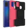 Image de Avizar Coque pour Samsung Galaxy A21s Protection Semi-rigide Antichoc Béquille Support Noir et Rose