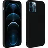 Image de Avizar Coque pour iPhone 12 Pro Max Hybride Finition Tissu Ultra-fine Lavable à l'eau Noir