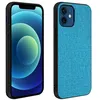 Image de Avizar Coque pour iPhone 12 / 12 Pro Hybride Finition Tissu Ultra-fine Lavable à l'eau Bleu