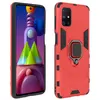 Image de Avizar Coque pour Samsung Galaxy M51 Rigide Antichoc Bague Métallique Support Vidéo Rouge