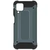 Image de Avizar Coque pour Samsung Galaxy A12 Design Relief Bi-matière Anti-chute Defender II Bleu Nuit