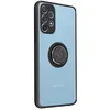 Image de Avizar Coque pour Samsung Galaxy A32 Bi-matière Bague Métallique Support Vidéo Noir