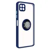Image de Avizar Coque pour Samsung Galaxy A22 5G Bi-matière Bague Métallique Support Vidéo Bleu Nuit