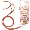 Image de Avizar Coque pour iPhone 11 Pro Motif géométrique avec Cordon Amovible Rose gold