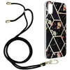 Image de Avizar Coque pour iPhone XS Max Motif géométrique avec Cordon Amovible Noir