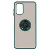 Image de Avizar Coque pour Samsung Galaxy A03S Bi-matière Bague Métallique Support Vidéo Vert
