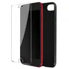 Image de Coque pour iPhone 7 8 SE 2020 et SE 2022 Souple Noir et Verre Trempé 9H Avizar Transparent
