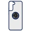 Image de Coque pour Samsung Galaxy S22 Plus Bi-matière Bague Métallique Support Vidéo Avizar Bleu