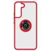 Image de Coque pour Samsung Galaxy S22 Plus Bi-matière Bague Métallique Support Vidéo Avizar rouge