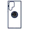 Image de Coque pour Samsung Galaxy S22 Ultra Bi-matière Bague Métallique Support Vidéo Avizar bleu