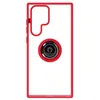 Image de Coque pour Samsung Galaxy S22 Ultra Bi-matière Bague Métallique Support Vidéo Avizar rouge