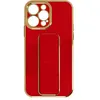 Image de Coque pour iPhone 13 Pro Max Silicone flashy Béquille pliable Système magnétique Avizar rouge